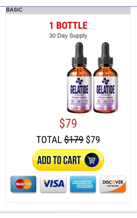 Gelatide  supplement 1 bottle package for hearing and brain support