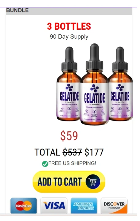 Gelatide  supplement 3 bottle combo pack